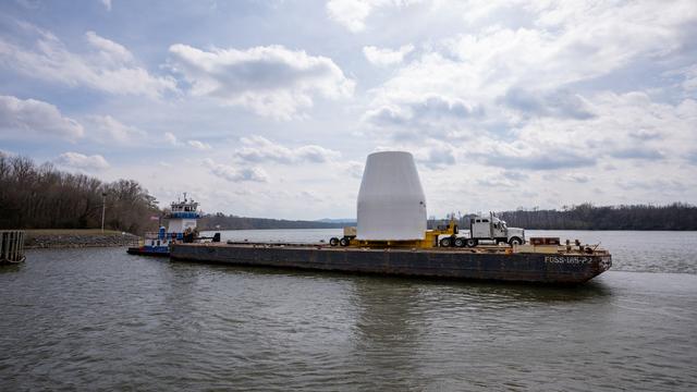 NASA image: Evolved adapter for NASA SLS rocket readied for testing at Marshall